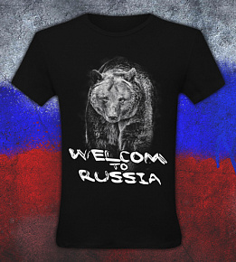 1578-01 Футболка мужская "Welcome to Russia" 