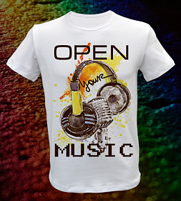 0170-02 Футболка мужская "Open your music" 